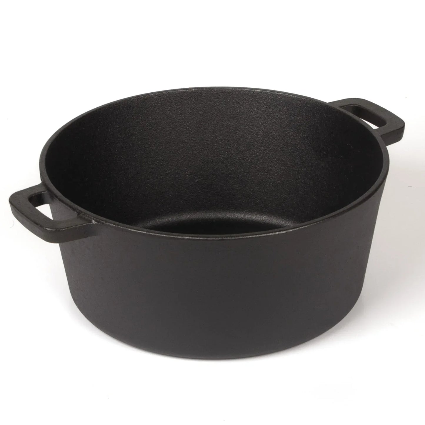 26cm 2-in-1 Cast Iron Dutch Oven & Skillet Set Pre-Seasoned Dual-Use Pot with Lid Fry Pan, Durable & Versatile Cookware - Mekamart Australia