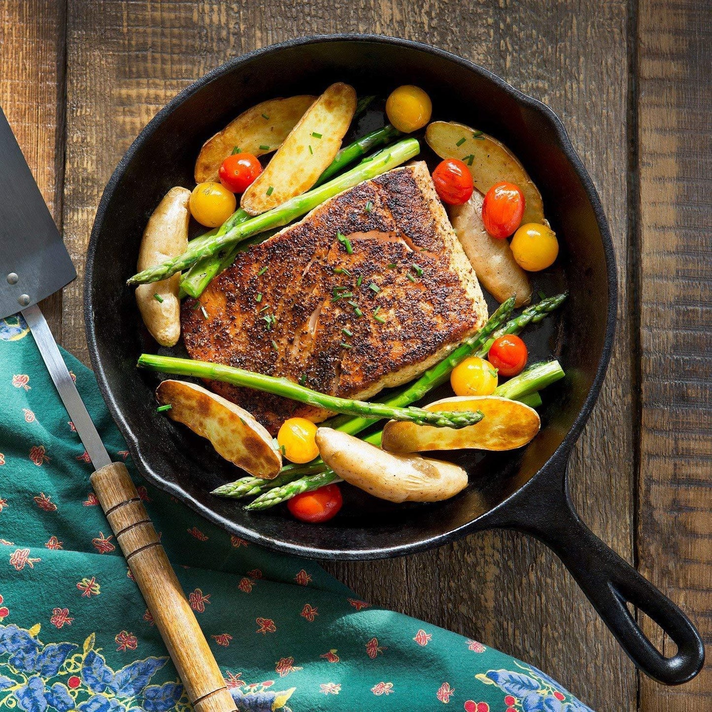 Cast Iron Skillet Cookware 3-Piece Set Chef Quality Pre-Seasoned Pan 10" 8" 6" Pans - Mekamart Australia