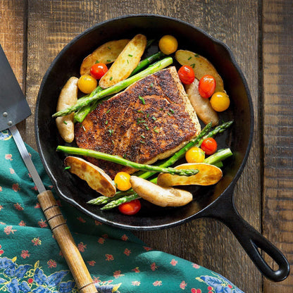 Cast Iron Skillet Cookware 3-Piece Set Chef Quality Pre-Seasoned Pan 10" 8" 6" Pans - Mekamart Australia