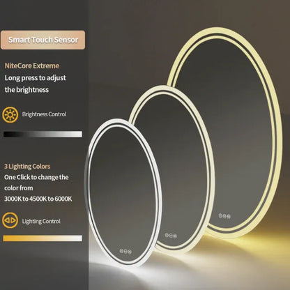 Interior Ave - 50 x 70cm Oval Frameless LED Bathroom Mirror