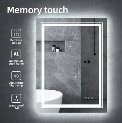 Interior Ave - 120 x 80cm Rectangle Frameless LED Bathroom Mirror