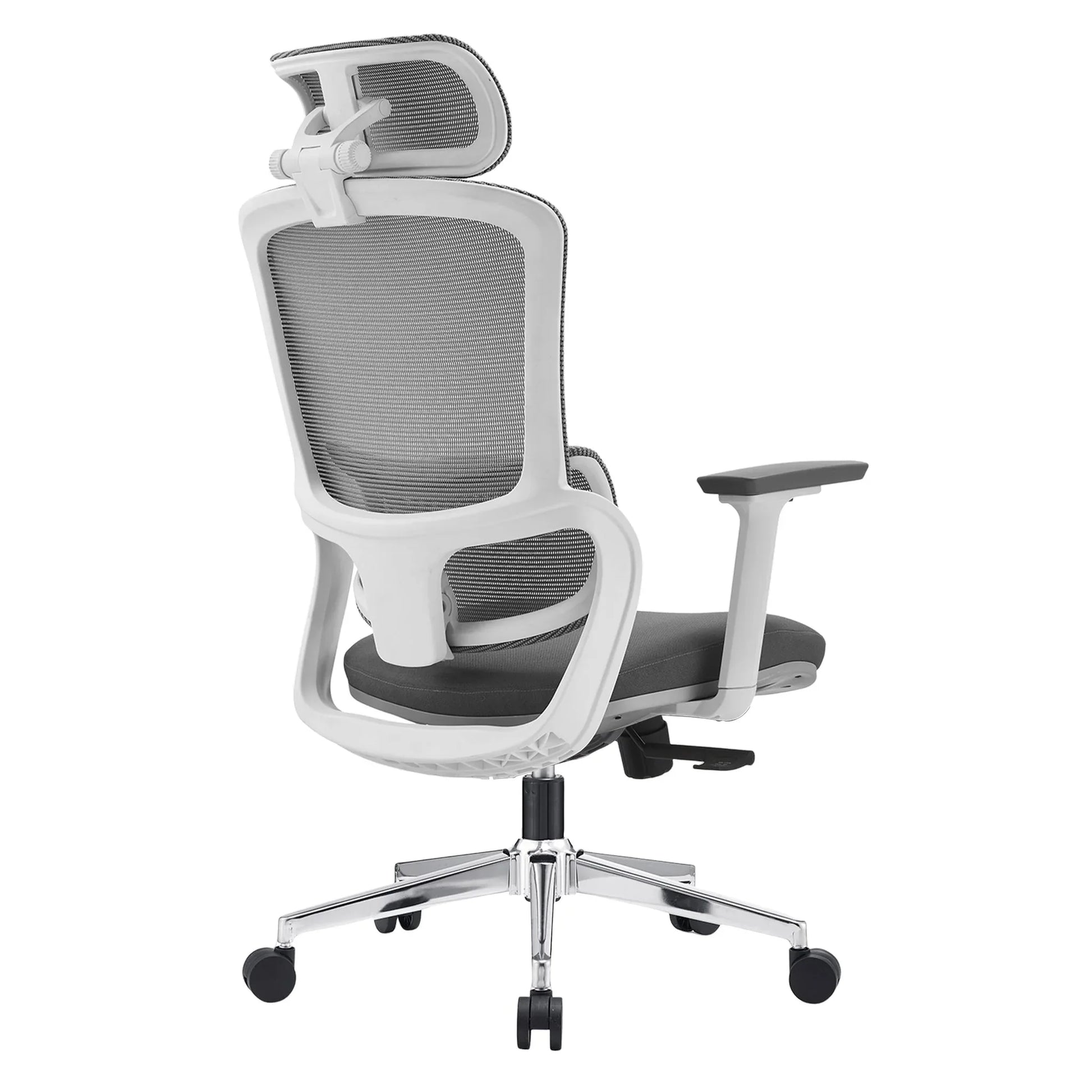 Elena High Back Fabric Seat Ergonomic Office Chair In Grey - Mekamart Australia