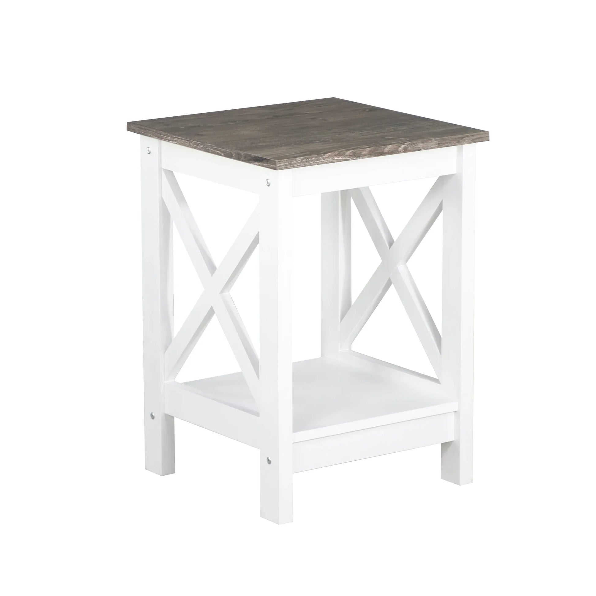 Coastal Side Table in White and Grey - Mekamart Australia