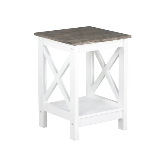 Coastal Side Table in White and Grey - Mekamart Australia