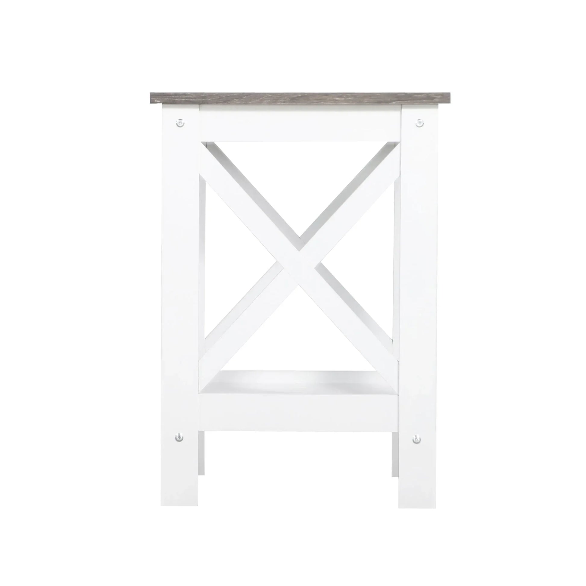 Coastal Side Table in White and Grey - Mekamart Australia