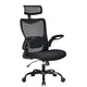 MONA Ergonomic High Back Flipped Armrest Task Chair In Black - Mekamart Australia