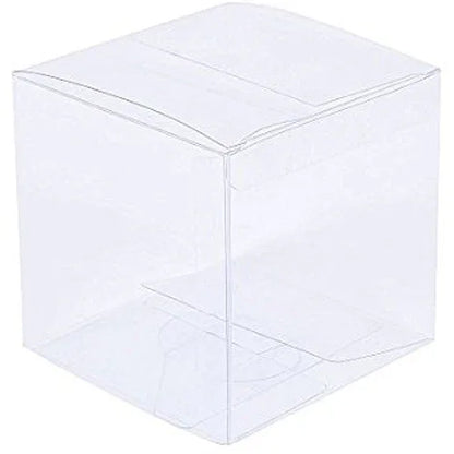 10 Pack of 9cm Sqaured Cube Gift Box - Product Showcase Clear Plastic Shop Display Storage Packaging Box - Mekamart Australia