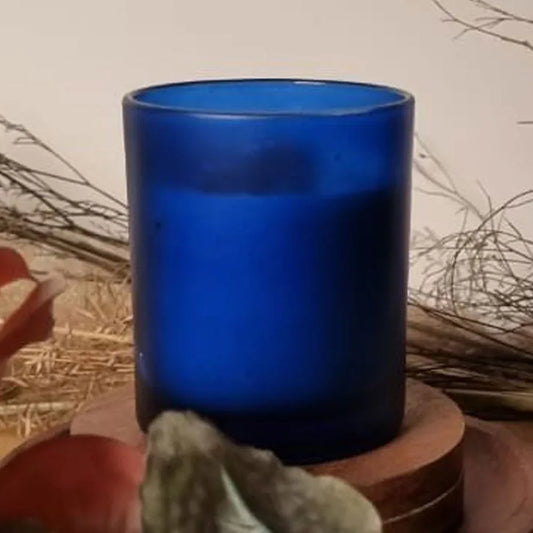 20 Pack Blue Frosted Glass Votive Tealight Candle Holders House Party Centerpiece Xmas Wedding Decor Glass Candlestick Party Decorations Bridal Baby Shower Event - Mekamart Australia