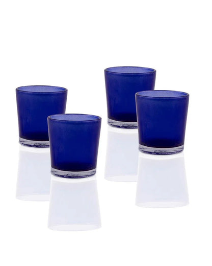 20 Pack Blue Frosted Glass Votive Tealight Candle Holders House Party Centerpiece Xmas Wedding Decor Glass Candlestick Party Decorations Bridal Baby Shower Event - Mekamart Australia
