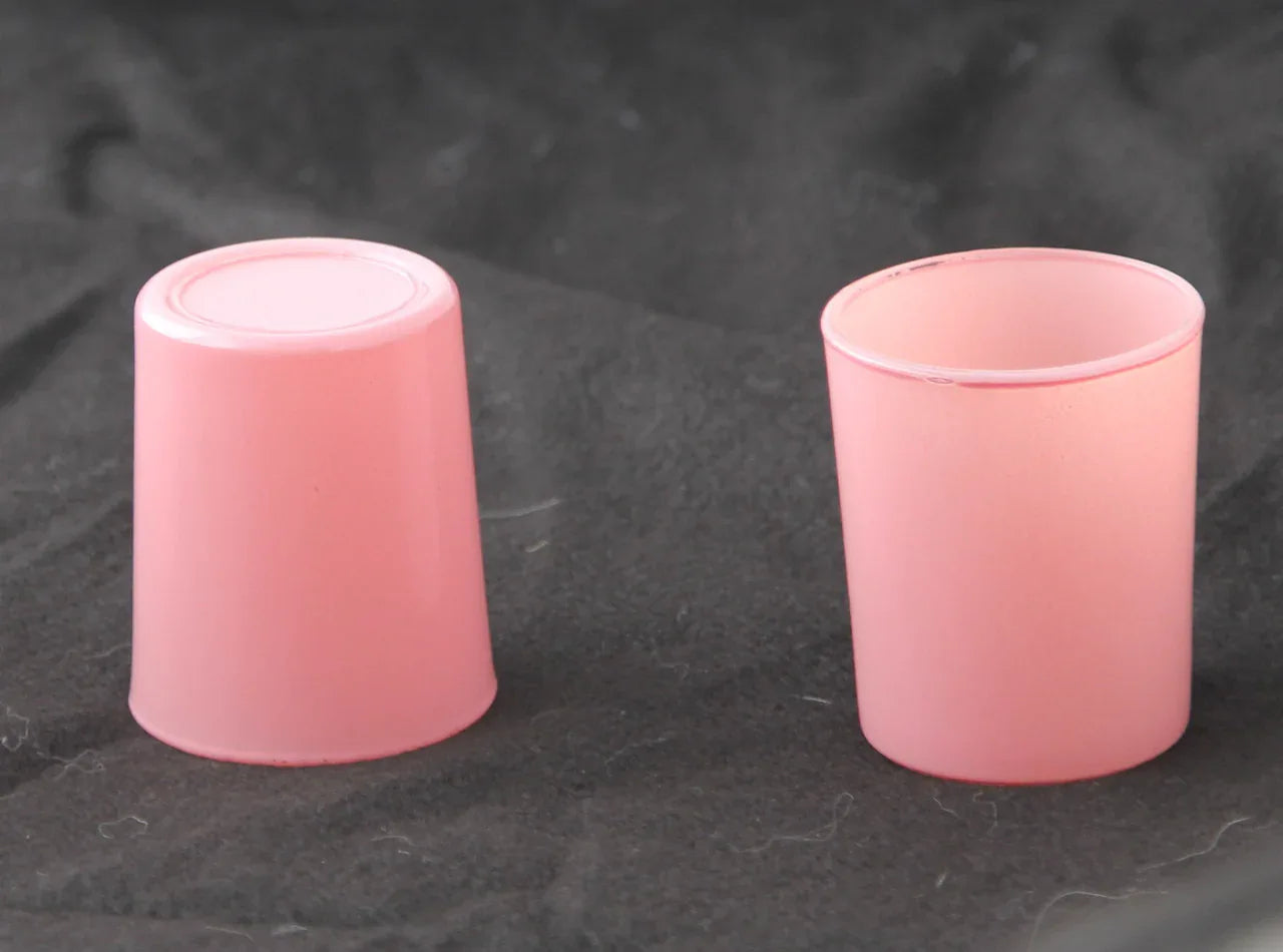 20 Pack Blush Pink Glass Votive Tealight Candle Holders House Party Centerpiece Xmas Wedding Decor Glass Candlestick Party Decorations Bridal Valentines Event - Mekamart Australia