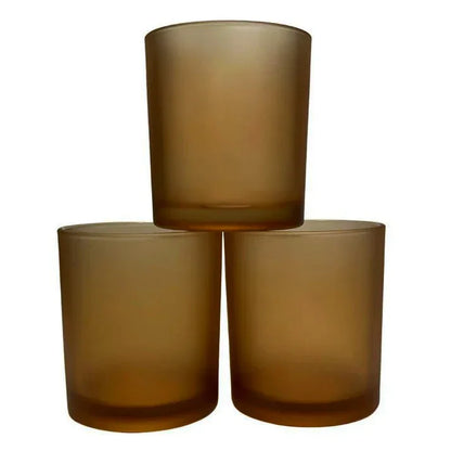 20 Pack Brown Frosted Glass Votive Tealight Candle Holders House Party Centerpiece Xmas Wedding Decor Glass Candlestick Party Decorations Bridal Valentines Event - Mekamart Australia