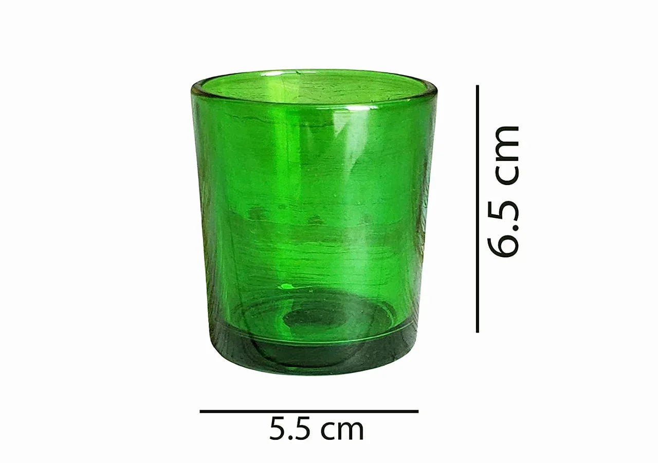 10 Pack Green Glass Votive Candle Holders Table Centreoieces Xmas Wedding Anniversary Event Recption Party Function or Home Decor - Mekamart Australia