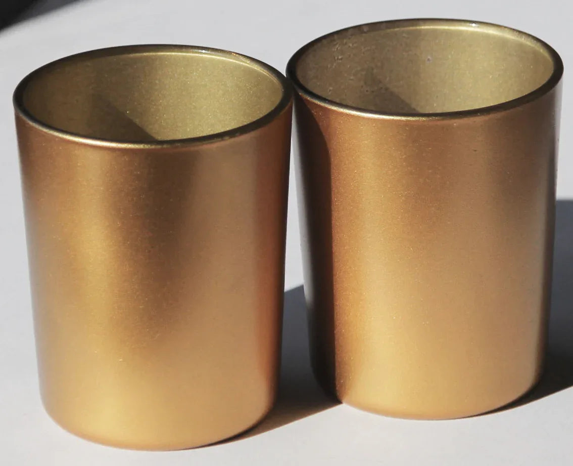 20 Pack Matt Gold Glass Votive Candle Holders Table Centreoieces Xmas Wedding Anniversary Event Recption Party Function or Home Decor - Mekamart Australia