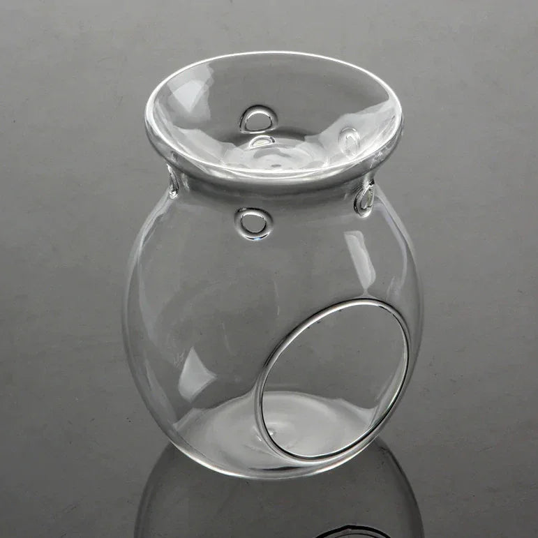 Perfume Scented Essential Oil Tealight Candle Burner Glass Lamp for Aromatherapy Spa Room Relax 14cm High - Mekamart Australia