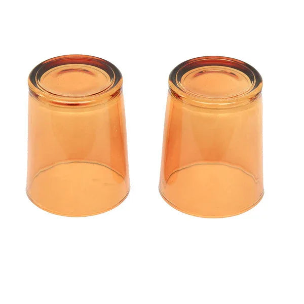10 Pack Orange Glass Votive Tealight Candle Holders House Party Centerpiece Xmas Wedding Decor Glass Candlestick Party Decorations Bridal Baby Shower Event - Mekamart Australia