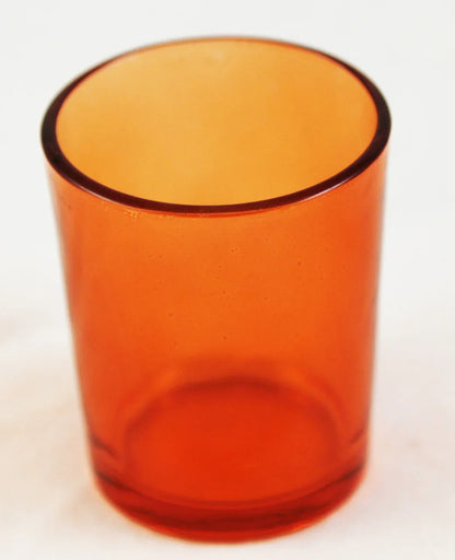 20 Pack Orange Glass Votive Tealight Candle Holders House Party Centerpiece Xmas Wedding Decor Glass Candlestick Party Decorations Bridal Baby Shower Event - Mekamart Australia