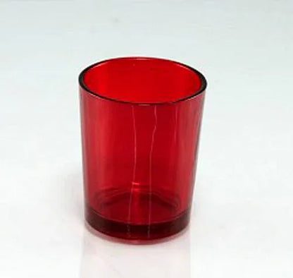 10 Pack Red Glass Votive Tealight Candle Holders House Party Centerpiece Xmas Wedding Decor Glass Candlestick Party Decorations Bridal Valentines Event - Mekamart Australia
