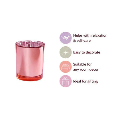 10 Pack Rose Gold Pink Votive Tealight Candle Holders Valentines Day Mercury Wedding Decor Glass Candlestick Party Decorations Bridal Baby Shower Event - Mekamart Australia