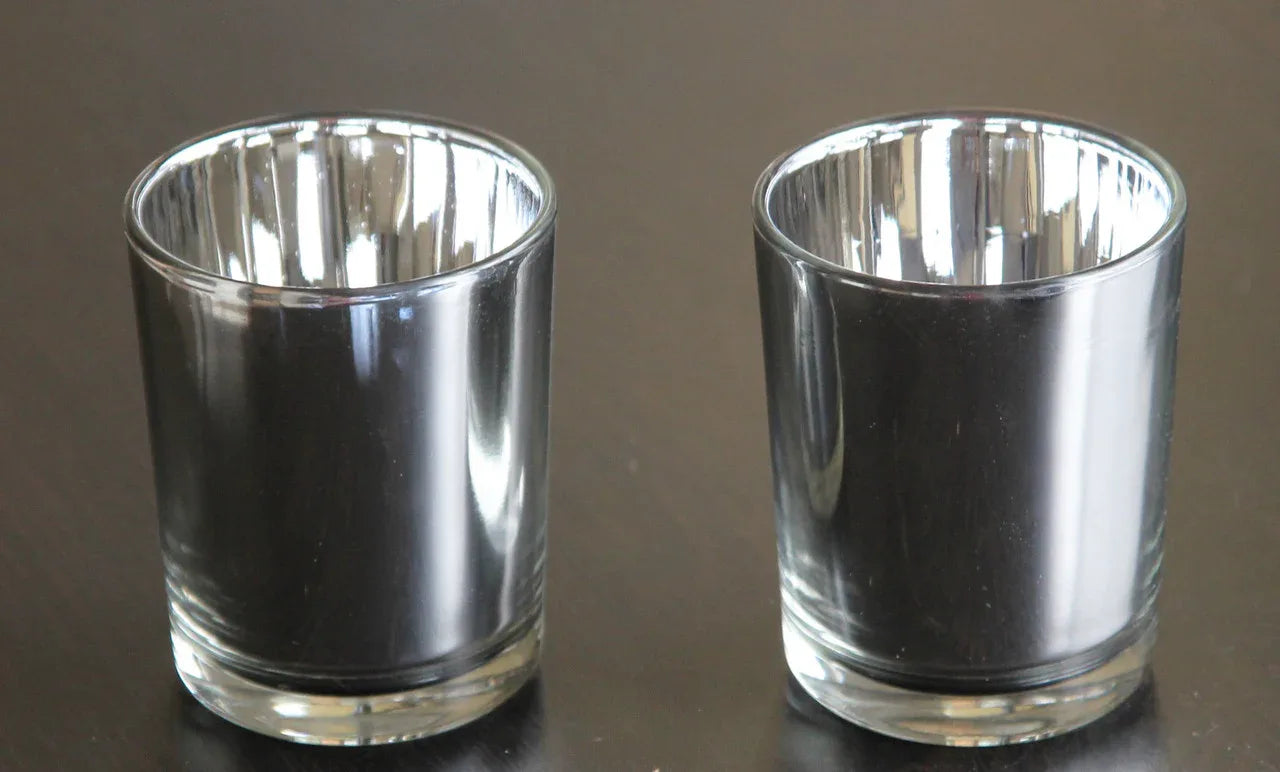 40 Bulk Pack Silver Mercury Glass Votive Candle Holders Set For Wedding, Bridal And Baby Shower, Party Function or Home Decor - Mekamart Australia