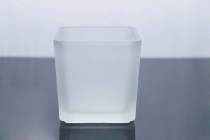 10 Pack Square Cube Frosted Glass 5cm Tealight Candle Holder Festival Decor Wedding Propose Parties Holiday and Home Decor - Mekamart Australia