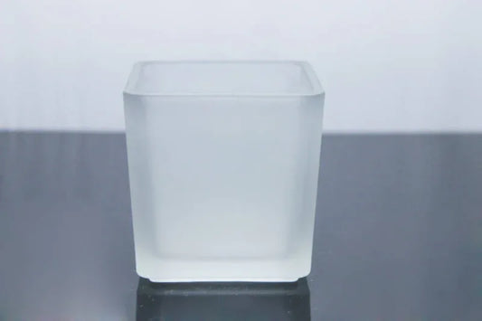 10 Pack Square Cube Frosted Glass 5cm Tealight Candle Holder Festival Decor Wedding Propose Parties Holiday and Home Decor - Mekamart Australia