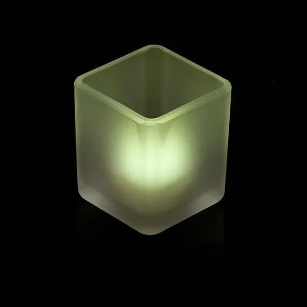 30 Bulk Pack Square Cube Frosted Glass 5cm Tealight Candle Holder Festival Decor Wedding Propose Parties Holiday and Home Decor - Mekamart Australia