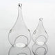 25 Bulk Pack of Hanging Clear Glass Tealight Candle Holder Tear Drop Pear Hour Glass Shape - 20cm High Terrarium Plant Mini Garden Holder Decoration Craft Gift - Mekamart Australia