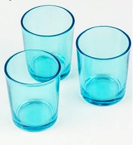 10 Pack Turquoise Glass Votive Tealight Candle Holders House Party Centerpiece Xmas Wedding Decor Glass Candlestick Party Decorations Bridal Baby Shower Event - Mekamart Australia