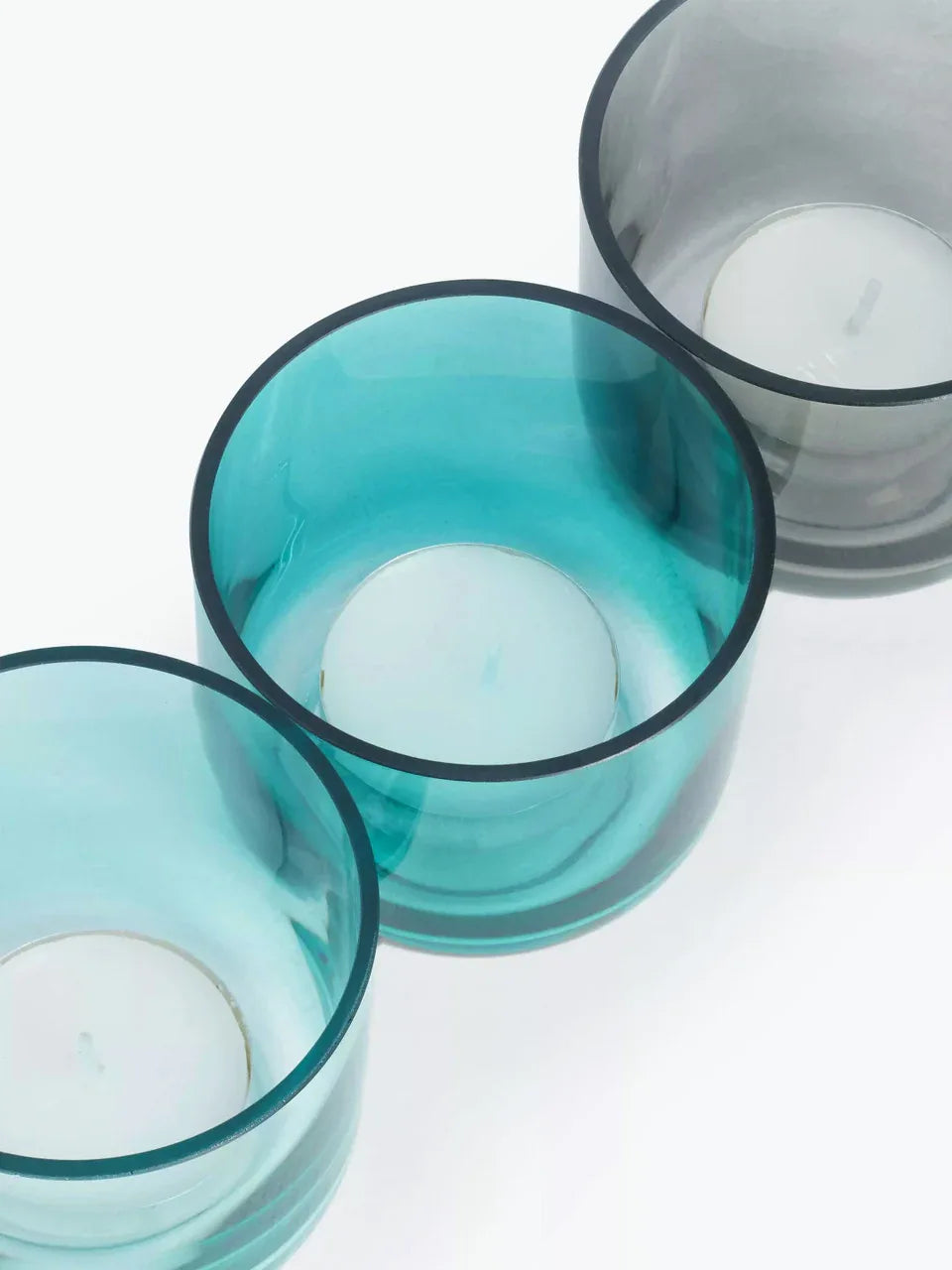 40 Pack Turquoise Glass Votive Tealight Candle Holders House Party Centerpiece Xmas Wedding Decor Glass Candlestick Party Decorations Bridal Baby Shower Event - Mekamart Australia