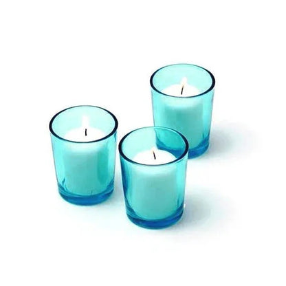 40 Pack Turquoise Glass Votive Tealight Candle Holders House Party Centerpiece Xmas Wedding Decor Glass Candlestick Party Decorations Bridal Baby Shower Event - Mekamart Australia