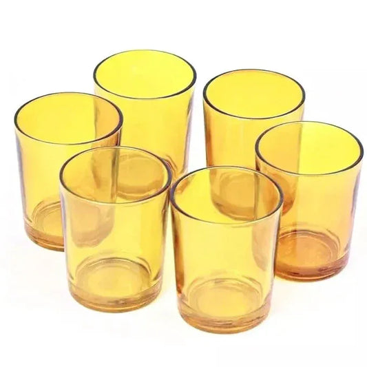 20 Pack Yellow Glass Votive Candle Holders Table Centreoieces Xmas Wedding Anniversary Event Recption Party Function or Home Decor - Mekamart Australia