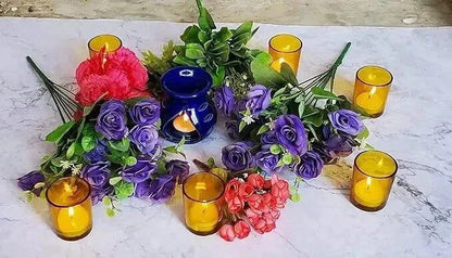 40 Bulk Yellow Glass Votive Candle Holders Table Centreoieces Xmas Wedding Anniversary Event Recption Party Function or Home Decor - Mekamart Australia