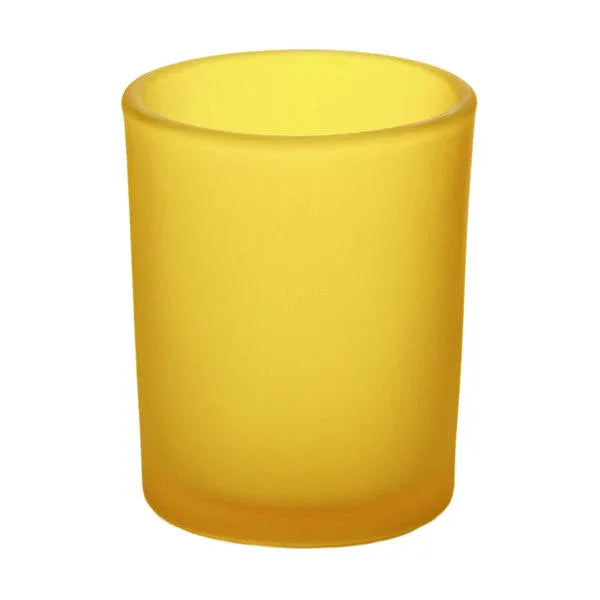 20 Pack Yellow Frosted Glass Votive Candle Holders Table Centreoieces Xmas Wedding Anniversary Event Recption Party Function or Home Decor - Mekamart Australia