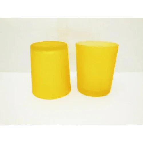 20 Pack Yellow Frosted Glass Votive Candle Holders Table Centreoieces Xmas Wedding Anniversary Event Recption Party Function or Home Decor - Mekamart Australia