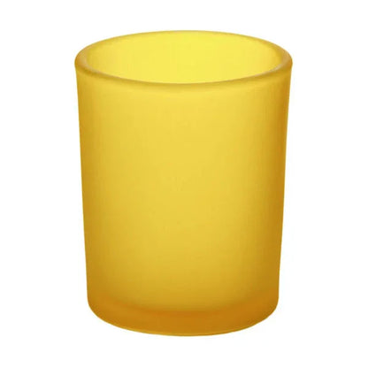 40 Bulk Yellow Frosted Glass Votive Candle Holders Table Centreoieces Xmas Wedding Anniversary Event Recption Party Function or Home Decor - Mekamart Australia