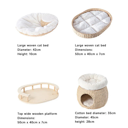 HONEYPOTCAT Cosy Woven Cat Perch - 141.5cm - Mekamart Australia