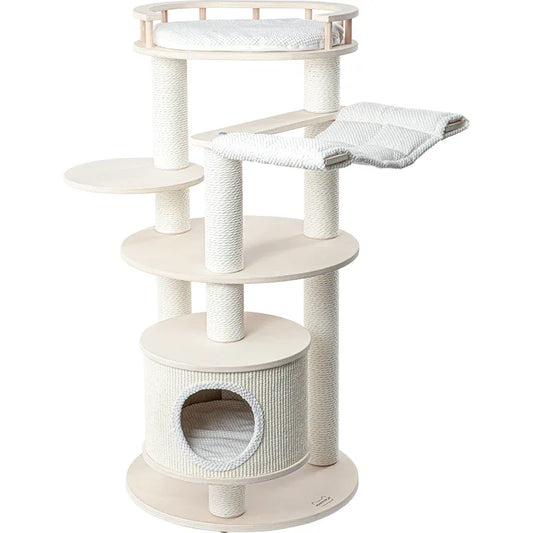 HONEYPOTCAT Enduring Comfort Sisal & Wood Tree - 128cm - Mekamart Australia
