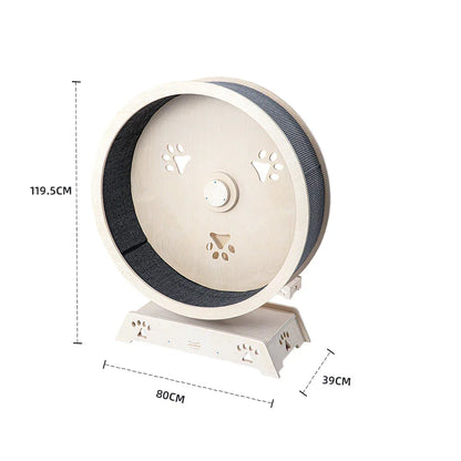 HONEYPOTCAT Fit & Fun Active Runner Wood Cat Wheel - Ultimate 119.5cm - Mekamart Australia