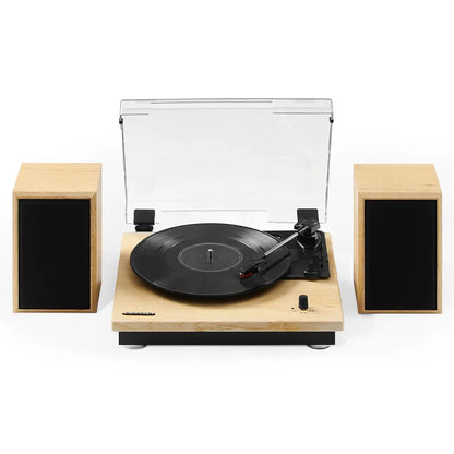 Crosley Brio Record Player Shelf System With Speakers - Natural
