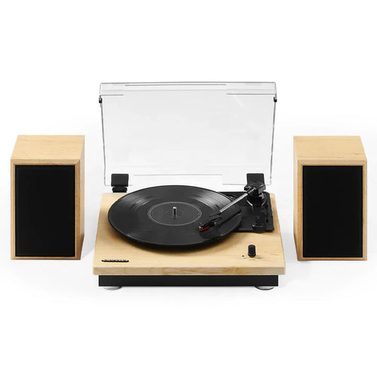 Crosley Brio Record Player Shelf System With Speakers - Natural