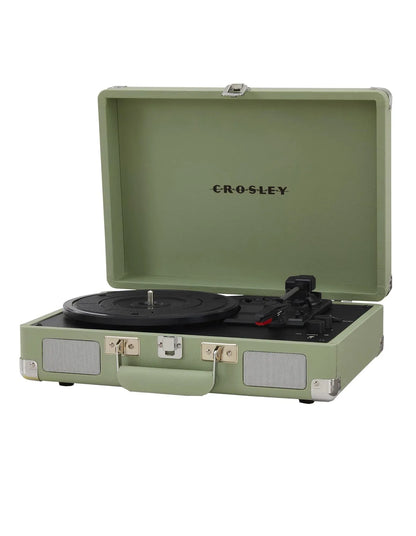 Crosley Cruiser Bluetooth Portable Turntable - Mint + Bundled Crosley Record Storage Display Stand