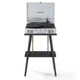 Crosley Cruiser Bluetooth Portable Turntable + Crosley Turntable Stand Bundle - Silver