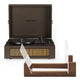 Crosley Voyager Bluetooth Portable Turntable - Cocoa + Bundled Crosley Record Storage Display Stand - Mekamart Australia