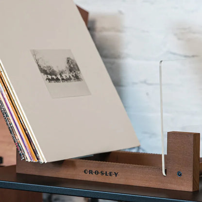 Crosley Voyager Bluetooth Portable Turntable + Bundled Crosley Record Storage Display Stand - Washed Blue