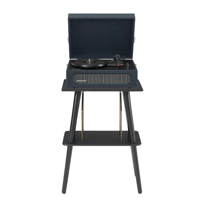 Crosley Voyager Bluetooth Portable Turntable + Entertainment Stand Bundle  - Navy