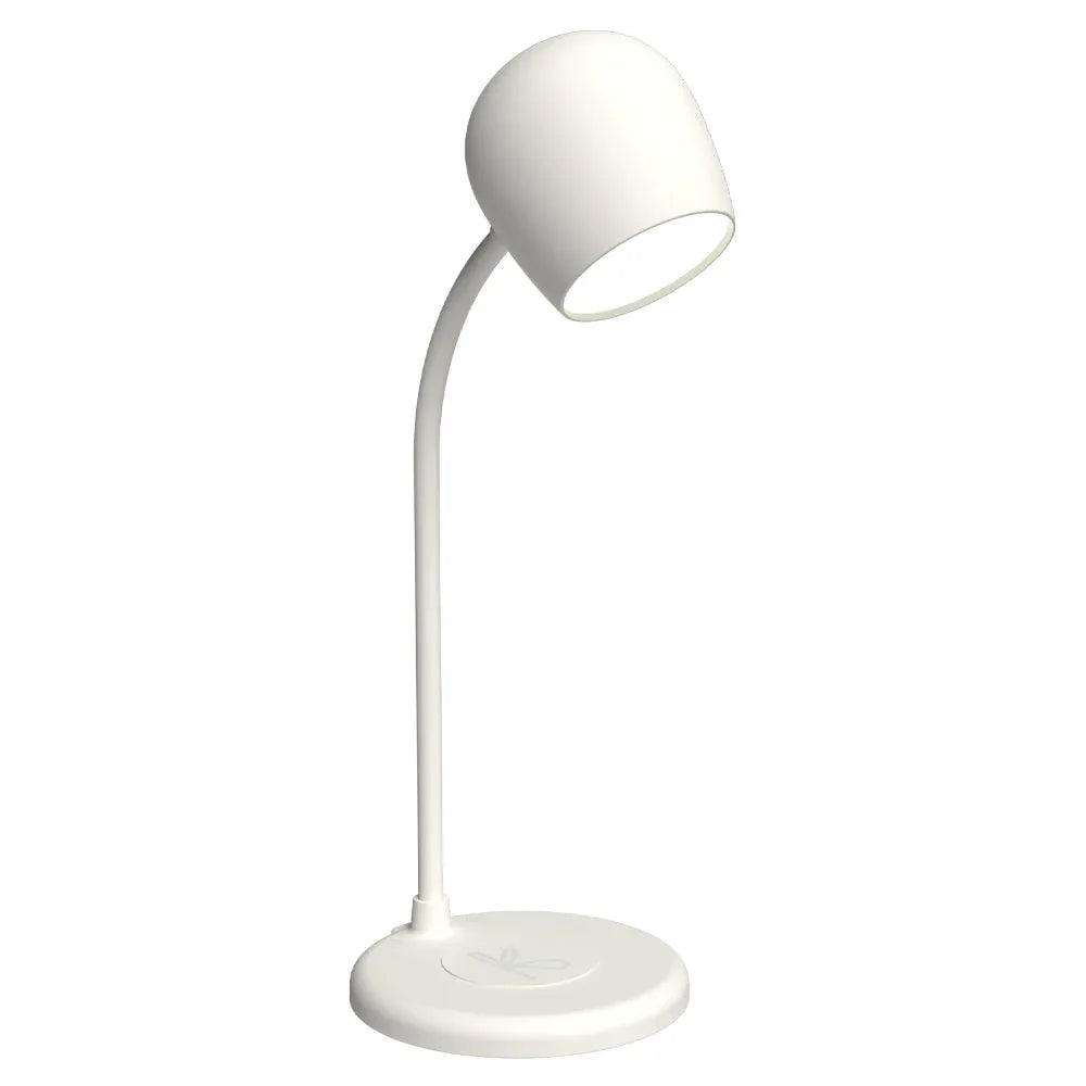 Kreafunk Ellie Lamp W/ Qi Charger And Bluetooth Speaker - White - Mekamart Australia
