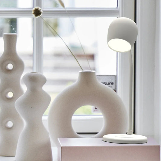 Kreafunk Ellie Lamp W/ Qi Charger And Bluetooth Speaker - White - Mekamart Australia