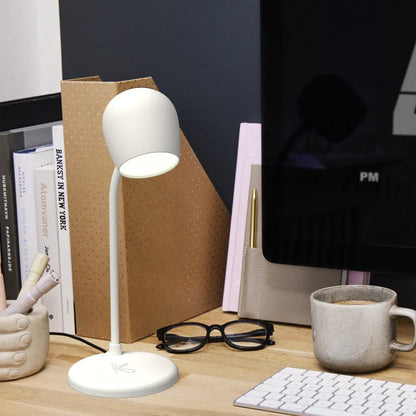 Kreafunk Ellie Lamp W/ Qi Charger And Bluetooth Speaker - White - Mekamart Australia