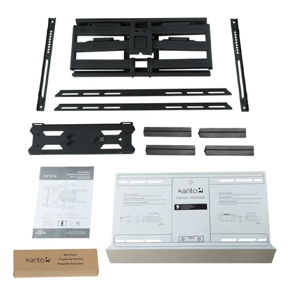 Kanto PDX650 Full Motion TV Wall Mount for 37" - 90" TVs, Black - Mekamart Australia