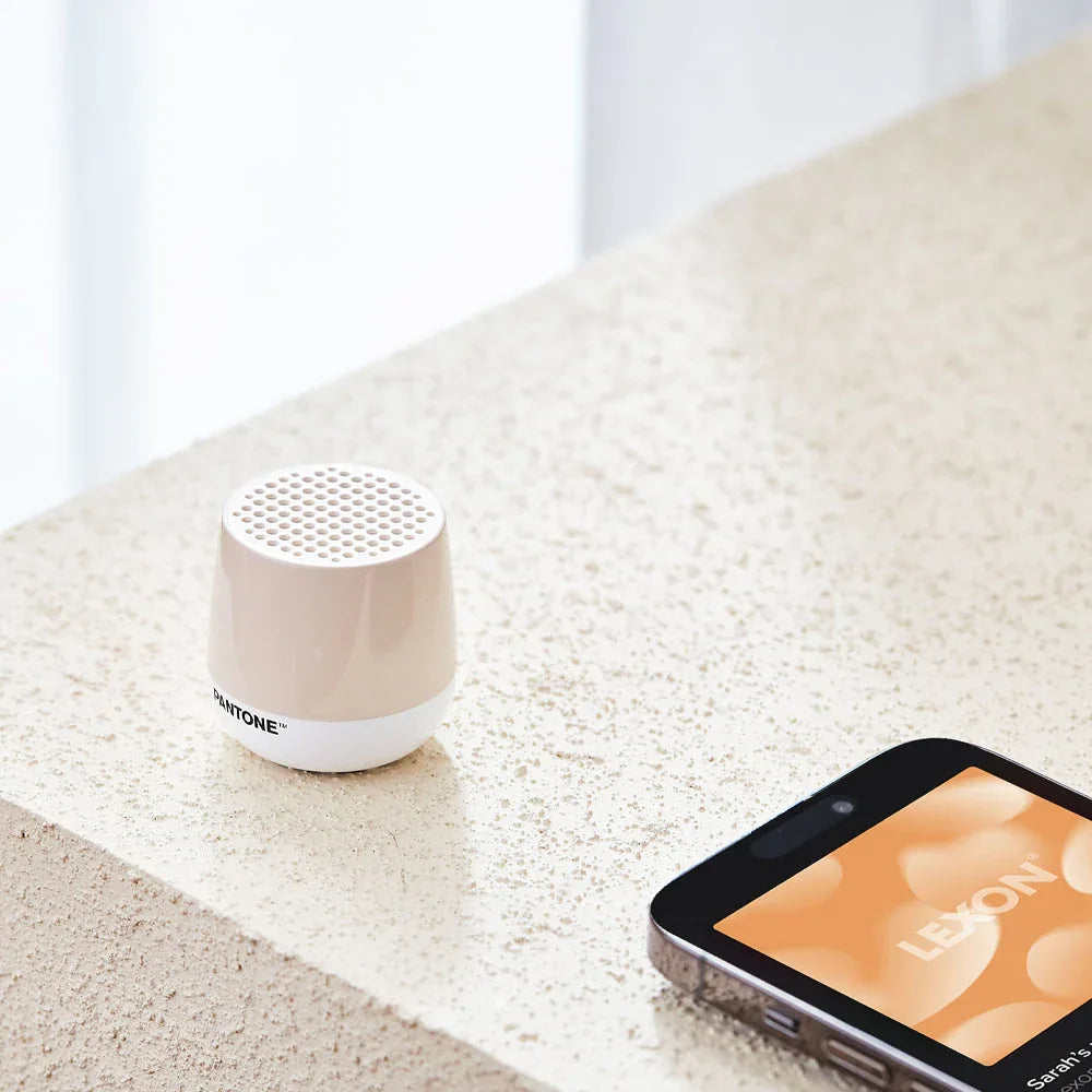 Lexon Mino+ Mini Bluetooth Speaker PANTONE - Sand - Mekamart Australia